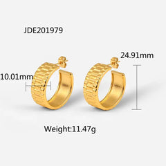 18K Gold Plated Hoop Earrings