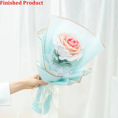 Hand-Woven Home Decorate Faux Flowers Bouquet